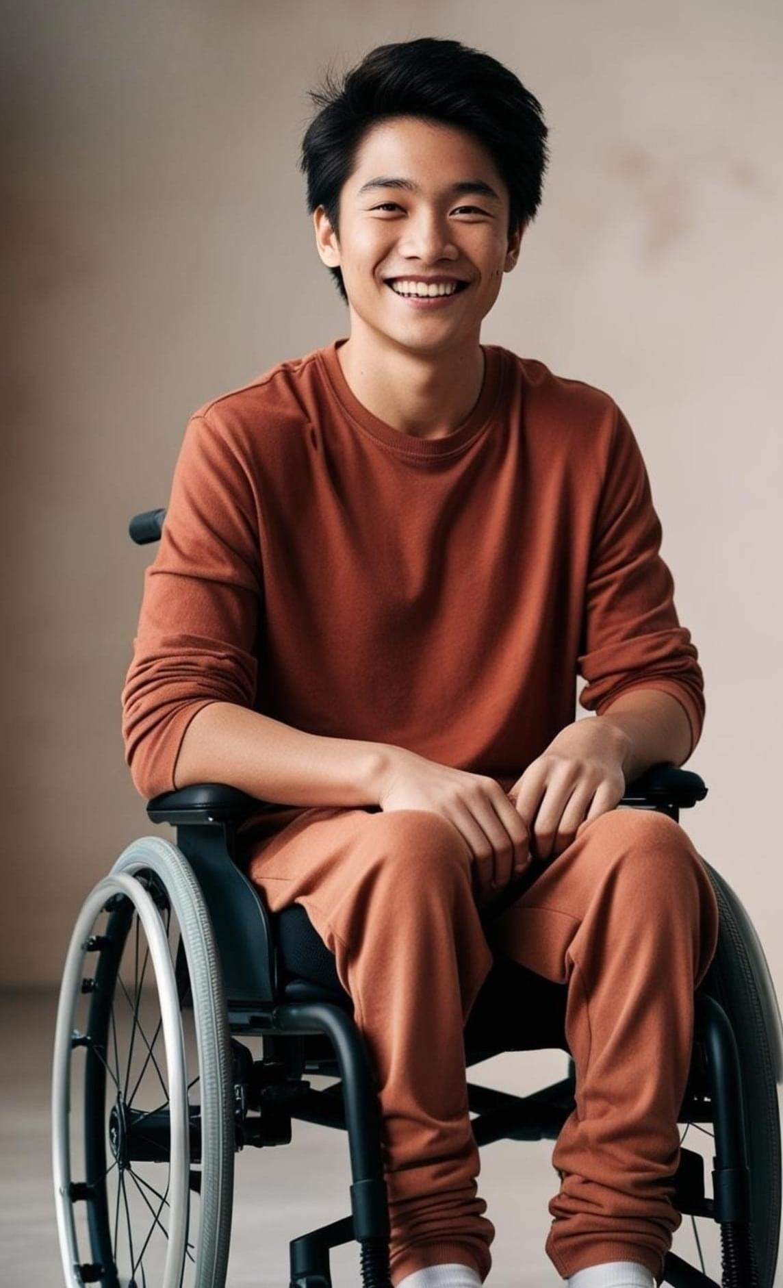 Image - Student Smiling in a Wheelchair